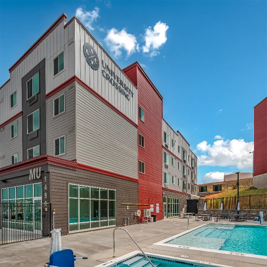 Exterior view of University Crossing in Pullman, WA