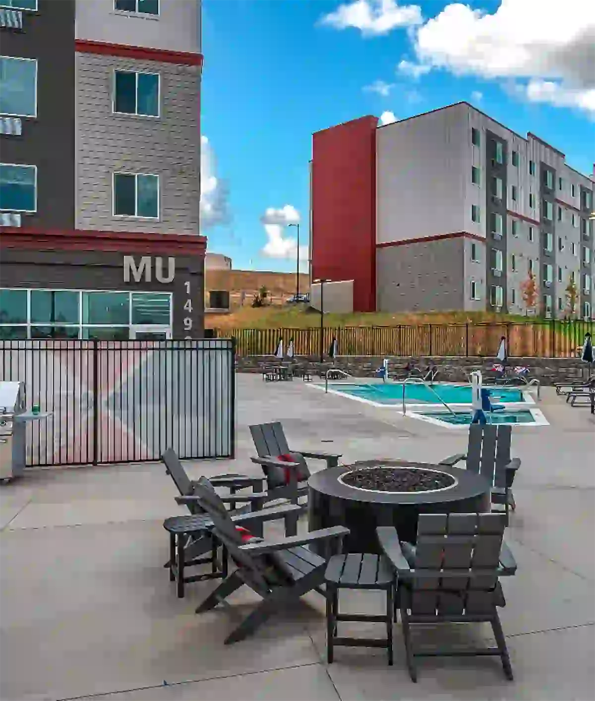 Exterior view of retail shops at University Crossing